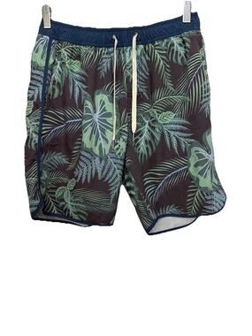 Fair Harbor Swim Trunks Men’s Medium Blue Green Brief Lined
